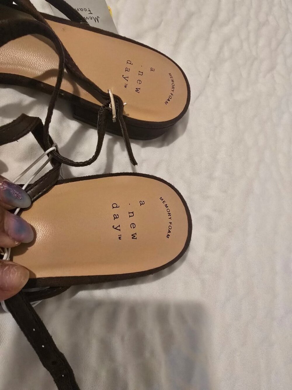 Women's Twiggy Multi Buckle Mini Heel Flats with Memory Foam Insole - a New Day™ - Picture 5 of 7